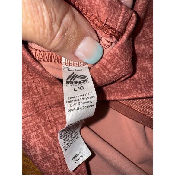 RBX Tank Top Sz L Built In Bra Terracotta Activewear Workout Yoga Gym Athleisure - Picture 10 of 11